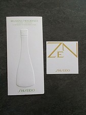 Cartes parfumées Shiseido Zen et Relaxing Fragrance