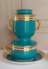 Petite Cafetière Individuelle Tasse Filtre porcelaine Aluminite Frugier Limoges