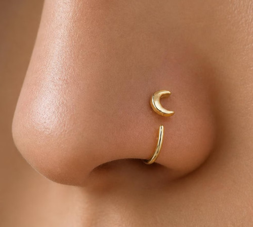 Bague nez demi lune en - de,