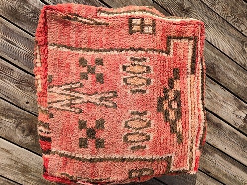 Pouf berbère ancien laine - en,