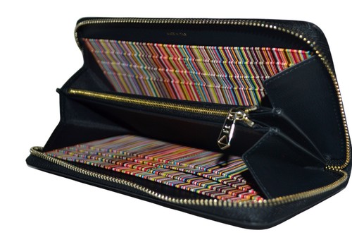 Portefeuille zippé cuir - zippé, en