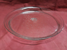 ANCIEN PLATEAU  EN VERRE GRAVE POUR GATEAUX OU SERVICE A LIQUEUR