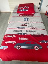 parure de lit enfant voitures course 140*200 cm TBE