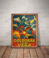 Plaque métal vintage Goldorak Panneau Décoration Déco Affiche Bd Poster comics