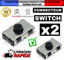 x2 SWITCH BOUTON INTERRUPTEUR CLÉ TÉLÉCOMMANDE PLIP ✅PEUGEOT-CITROEN TOP QUALITÉ