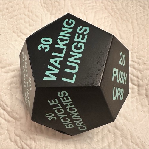Fitness workout dice cube - cube, full