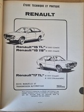 REVUE TECHNIQUE AUTOMOBILE RTA RENAULT  R 12 L LN TL TN TR TS