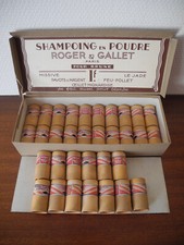 ancien présentoir boîte shampoing Roger & Gallet antique french shampoo display