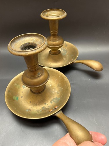 Pair vintage brass - of,