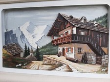 grand tableau montagne vintage