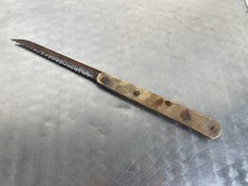 ANCIENNE SCIE POUR ARBRE FRUITIER MANCHE CORNE HORTICULTURE OUTIL JARDIN