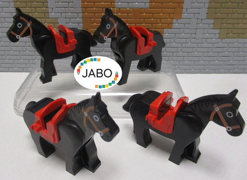 D10 lego chevaux noirs - d10/16), 4x
