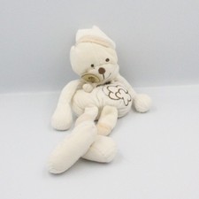 Doudou bio ours blanc beige