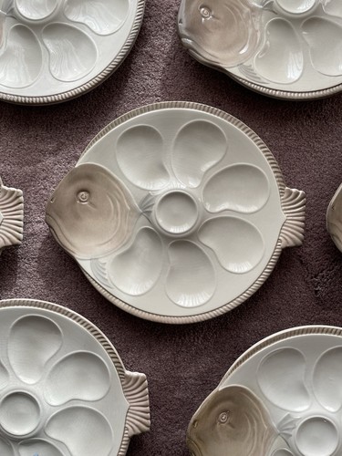 Assiettes huîtres longwy - à,