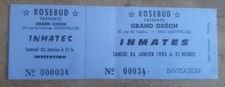 ticket billet place concert Unused THE INMATES 1980 Montpellier FRANCE