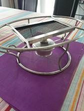 RECHAUD  METAL ARGENTE 1 BRULEUR ALCOOL 