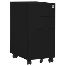Classeur Mobile Noir 30x45x59 cm Acier Classement Armoire à Dossiers vidaXL