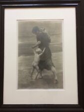 PHOTO ORIGINALE SIGNEE A L’EAU DE VIRGINIE DEMONT BRETON CADRE EPOQUE NAPOLE