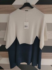 pull femme bleu foncé noir