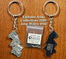 Editions Atlas Collections 2009, porte-clés Jeep Willys 1944 en métal