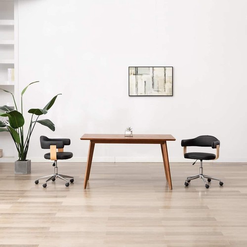 Bois courbé chaise pivotante - chaise,
