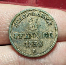 #65-80 ~ ALLEMAGNE - 3 Pfennige 1858 B TTB - AKS.39