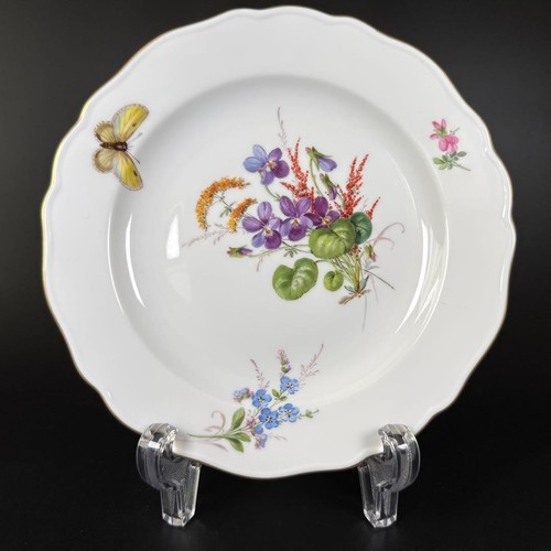 Assiette papillon fleur