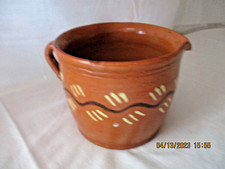  POT PICHET TERRE CUITE VERNISSEE XIX è-POTERIE SAVOIE  ALSACE ART POPULAIRE