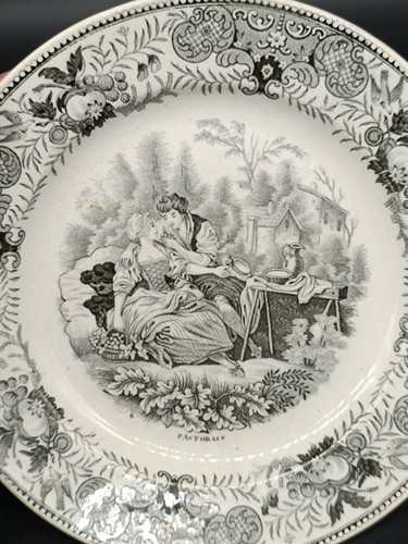Assiette ancienne montereau - assiette,