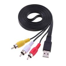 Cable USB male vers 3 RCA male