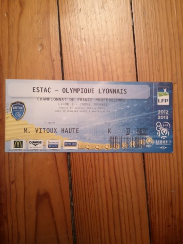 Billet foot estac - billet, lyon