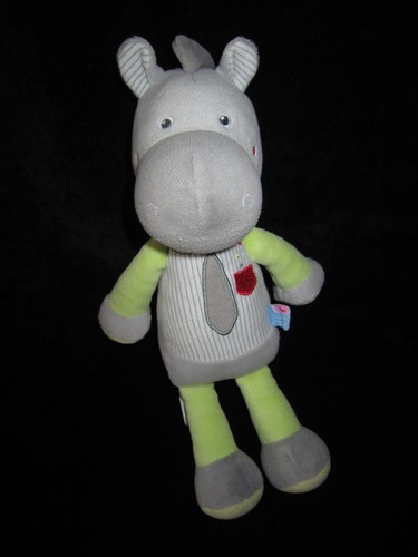 Doudou peluche cheval ane gris - ane,