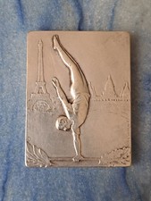 médaille / plaque bronze argenté Gymnastique 1931