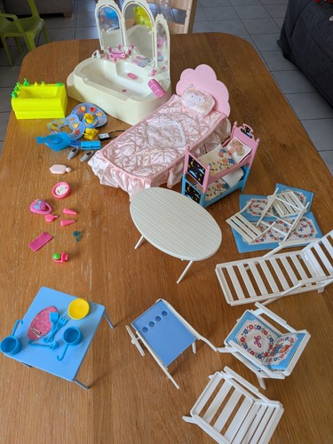 Lot mobilier barbie vintage - mobilier,