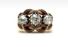 bague or 18 carats avec