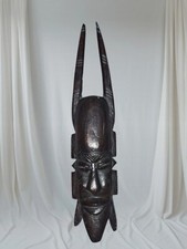 Masque Africain semainier du Senegal Wolof Art Déco Sculpture 