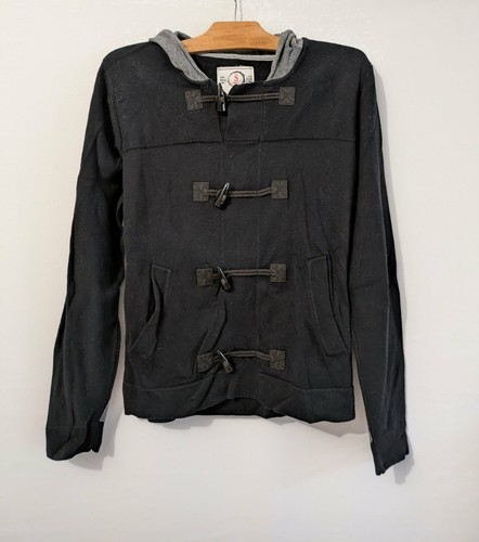 Pull noir gris capuche - et,