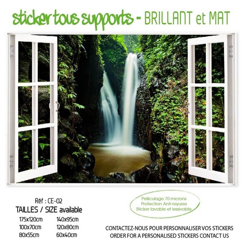 Sticker trompe oeil - l'oeil, fenetre