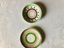 ANCIENNES ASSIETTES PLATES LOT 2 DINETTE FAIENCE MARQUE EN CREUX XIX èm POUPEE