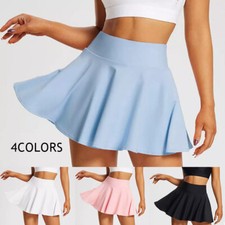 Jupes De Tennis Taille Haute Pour Femmes Jupes De Golf Plissées Avec Short /