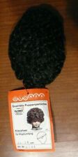 PERRUQUE POUPEE : CHEVEUX SYNTHETIQUE NOIR FRISEE - TAILLE TOUR DE TÊTE 23/24 CM