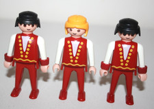PLAYMOBIL 3720 LOT DE 3 PERSONNAGES ACROBATES COSTUME ROUGE CIRQUE ROMANI