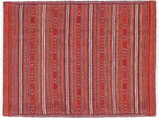 Tapis Afghan Kelim Soumakh Ghalmuri 100x140 Tissé À La Main Marron Géométrique