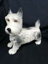 Grand Chien céramique Ancienne/scottish terrier/old Ceramic dog/black and white