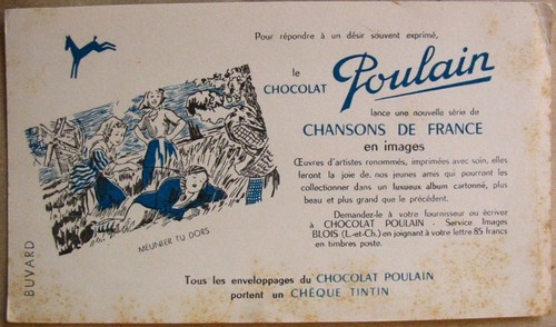 Buvard ancien chocolat - ancien,
