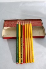 Vintage boîte de crayons Caran D'Ache Technographe Switzerland + 8 crayons