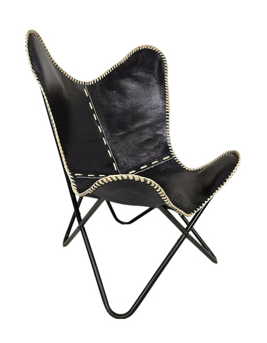 Fauteuil papillon cuir - papillon,