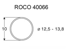 ROCO 10x bandages de roue Ø12.5 à 13.8 mm - HO - ROCO 40066