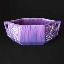 ANCIENNE JARDINIÈRE ART DÉCO en céramique barbotine