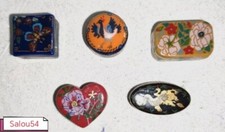 Fèves Écrins Des Rois 1, 2005, Boîtes + Couvercles Série 10 Fèves (5 Couvercles 